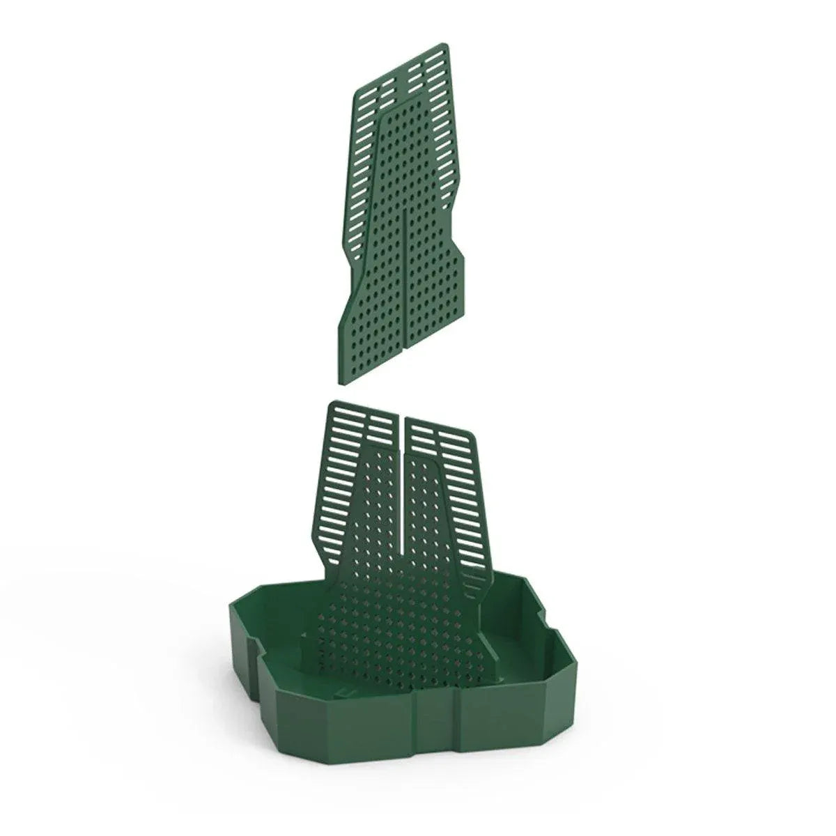 Raised ABS Reptile Live-Feed Bowl - Green, Small