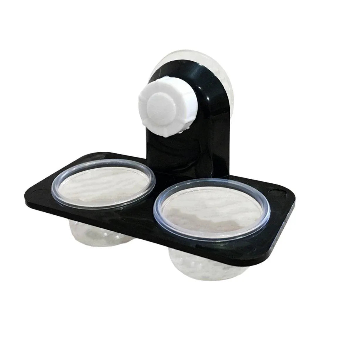 Dual Reptile Food & Water Cups - Suction Mount
