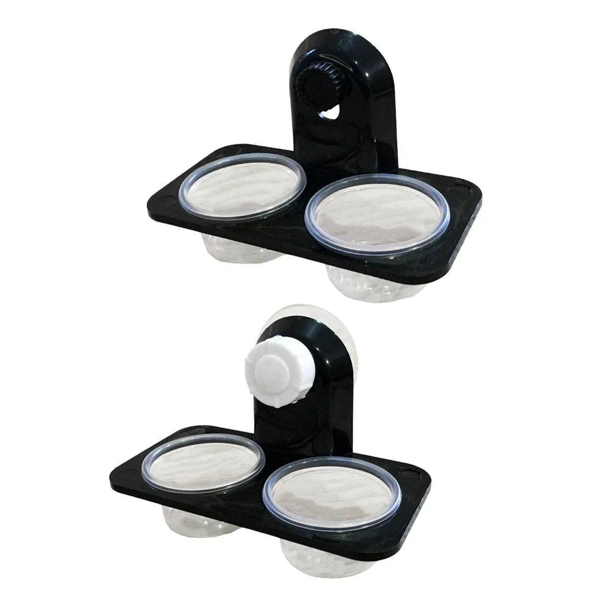 Dual Reptile Food & Water Cups - Suction Mount