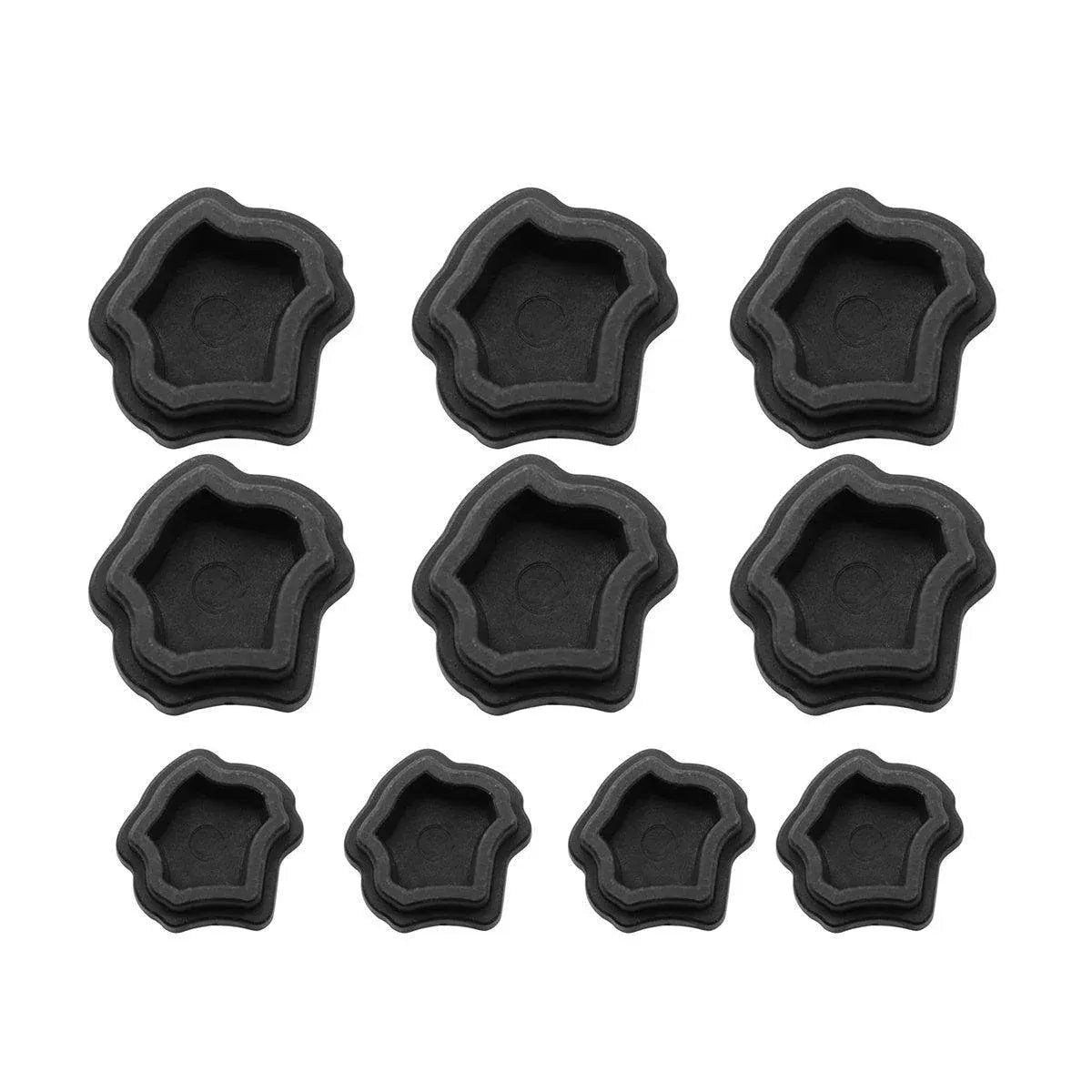 Mini Reptile Feeding Dishes - Black, 10 Pack