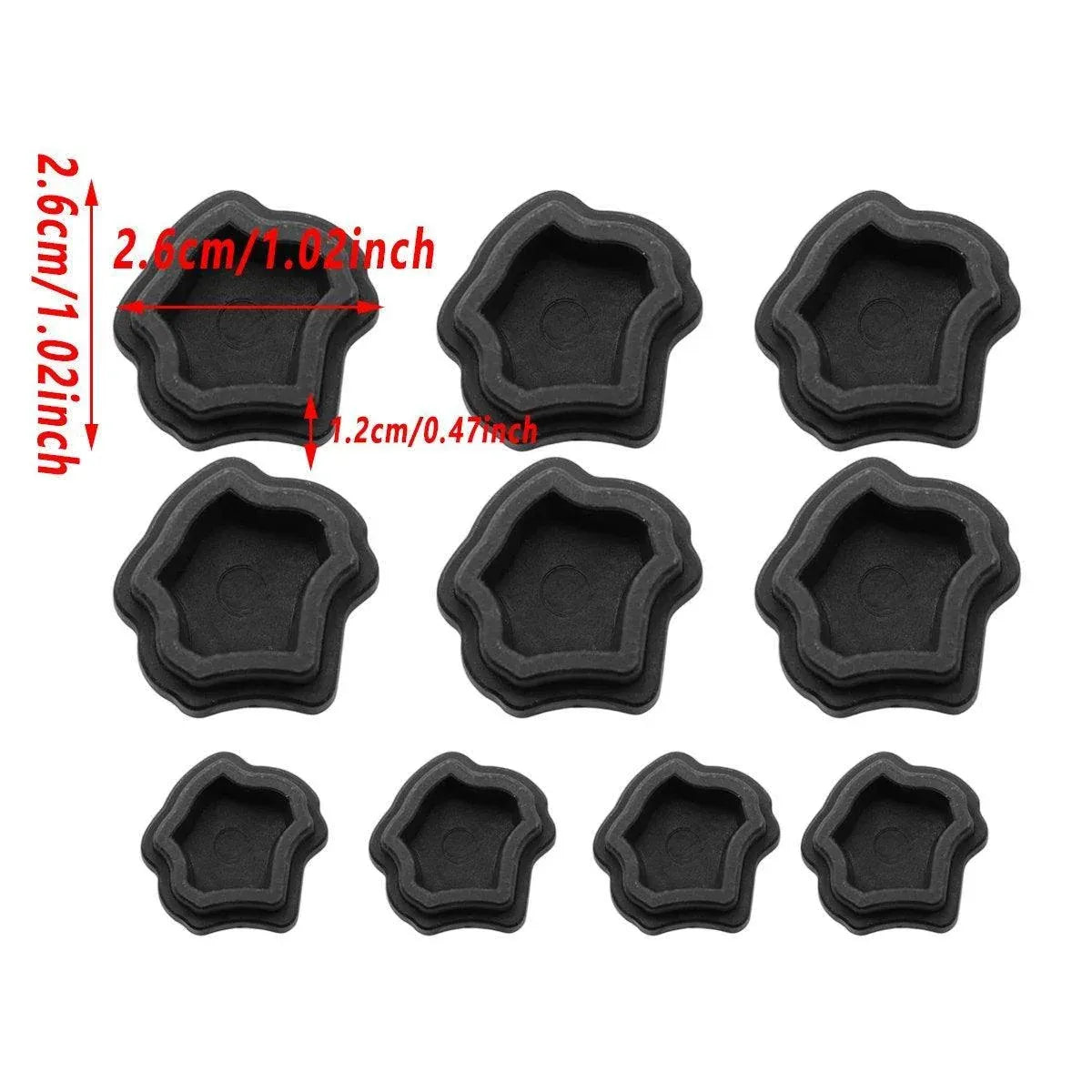 Mini Reptile Feeding Dishes - Black, 10 Pack