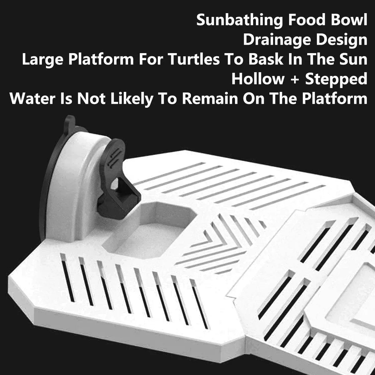 Suction Cup Turtle Basking Ramp Platform - White, Small