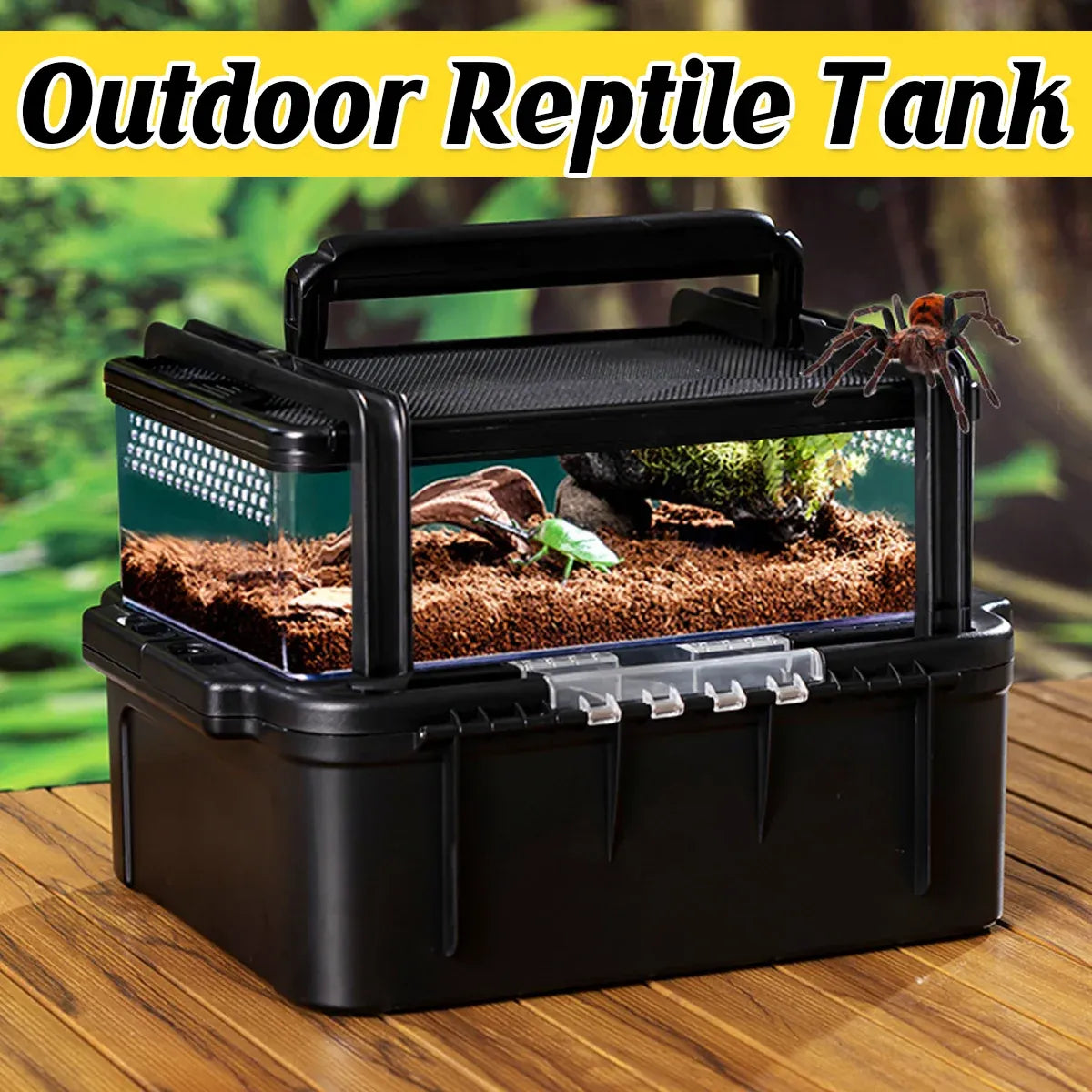 Ventilated Portable Reptile Transport Habitat - 37 cm