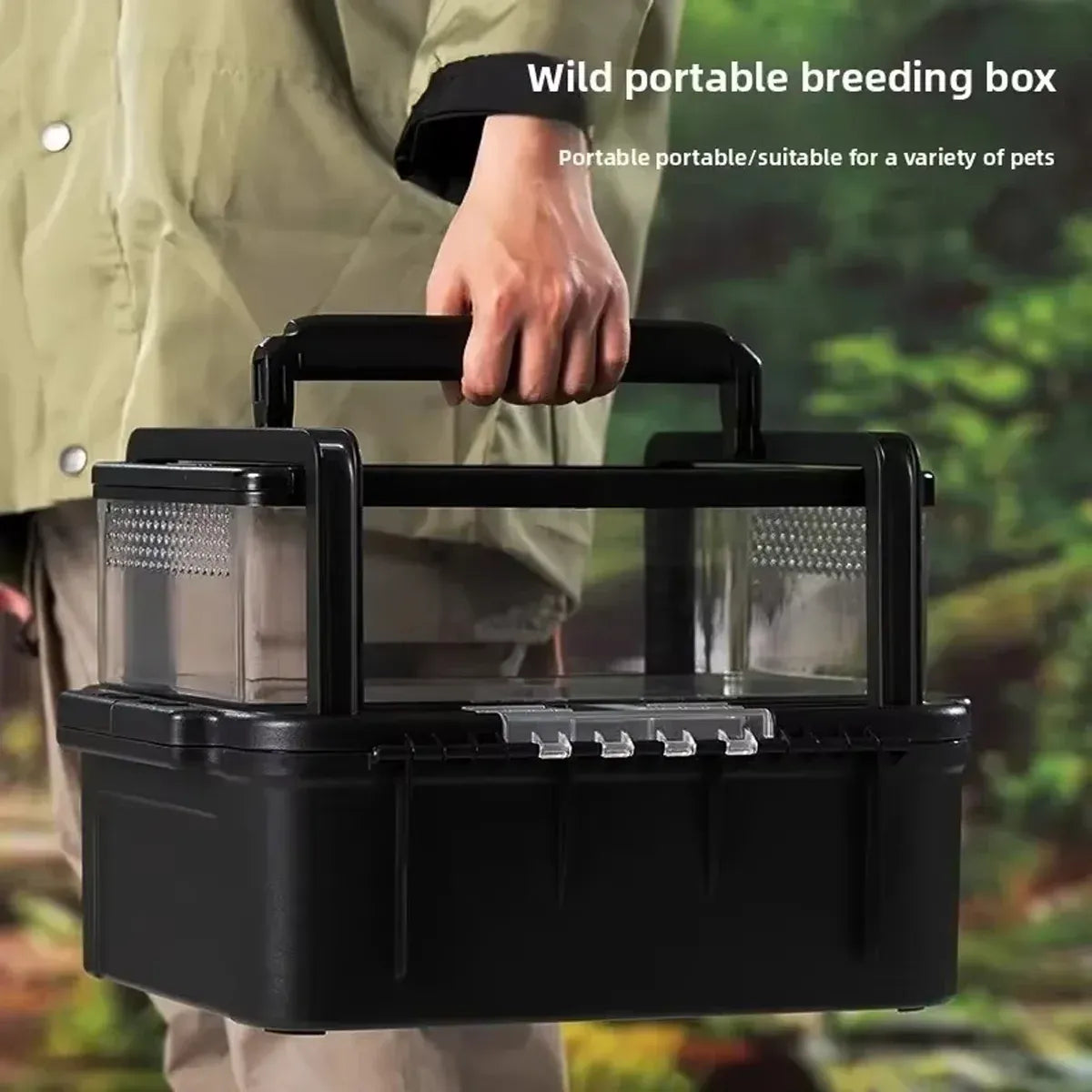 Ventilated Portable Reptile Transport Habitat - 37 cm