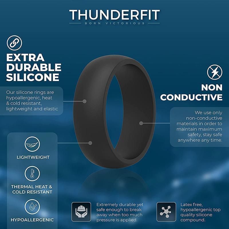 Silicone Rubber Ring Bands 3Pcs - 9