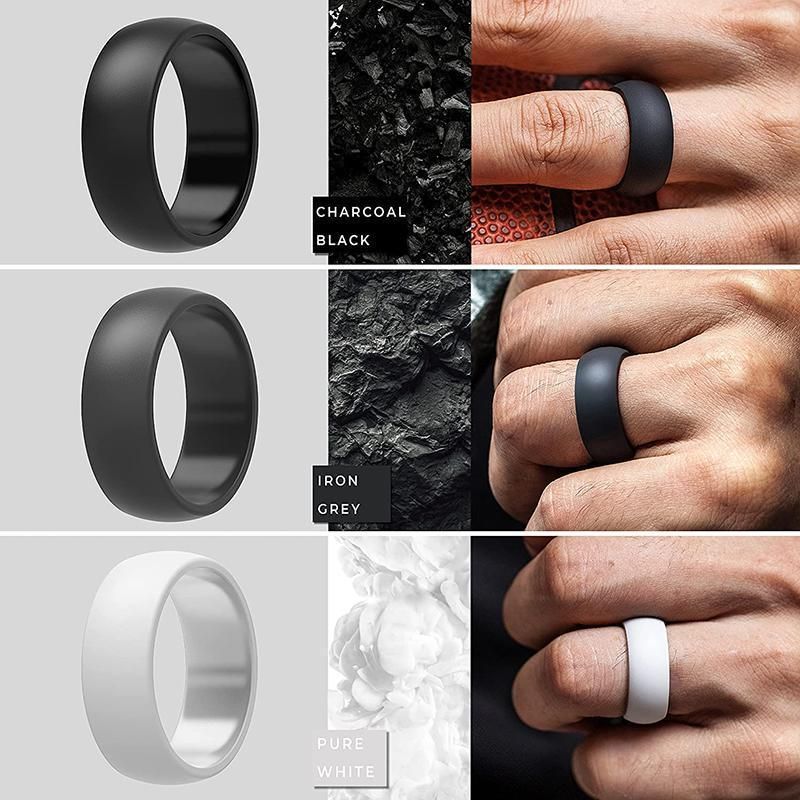 Silicone Rubber Ring Bands 3Pcs - 9