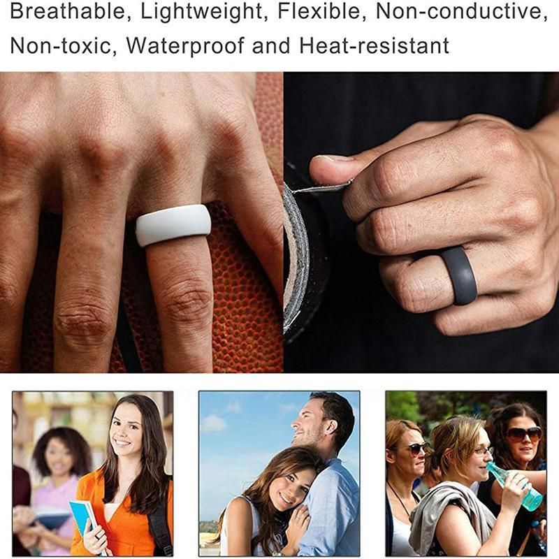 Silicone Rubber Ring Bands 3Pcs - 9