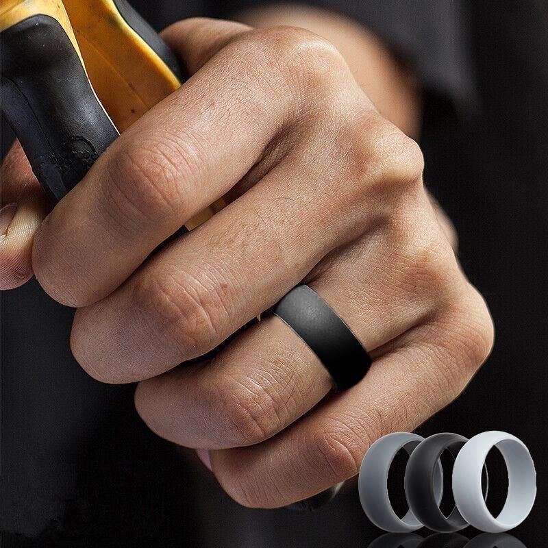 Silicone Rubber Ring Bands 3Pcs - 9
