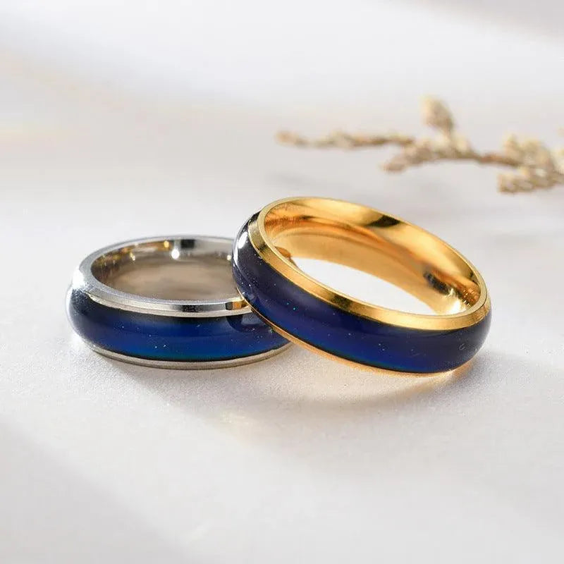 Mood Colour Changing Temperature Ring for Emotional Expression US Size 12 - Colourful