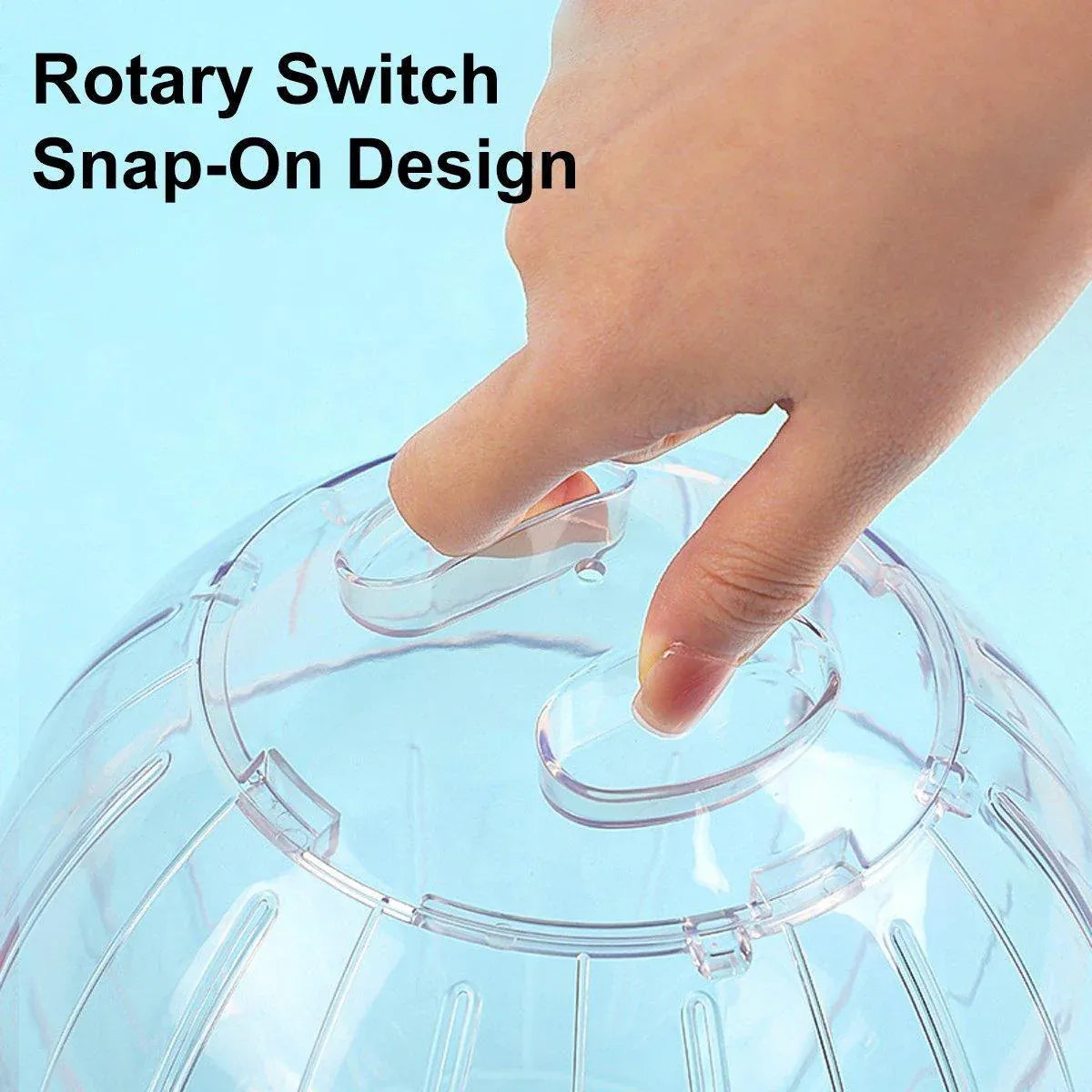 Plastic Small-Animal Exercise Ball with Leash - 18 cm
