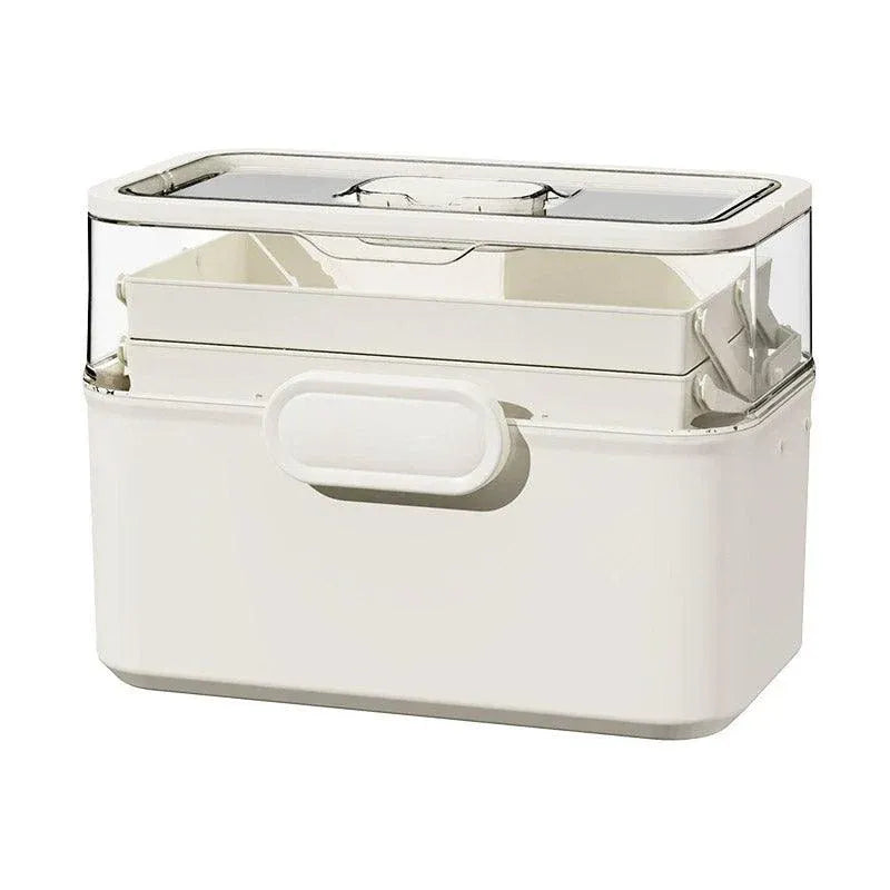 Large Capacity 3 Layer Medicine Box Family Medical Storage Case First Aid Supply