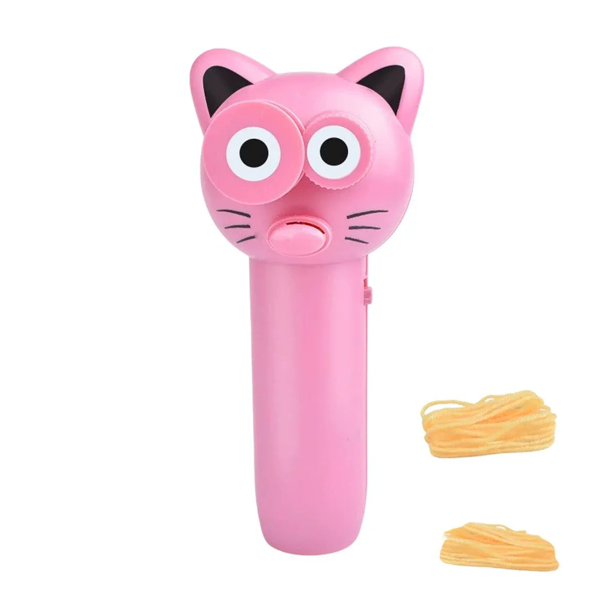 Battery-Powered Cat Rope Launcher Toy - Pink