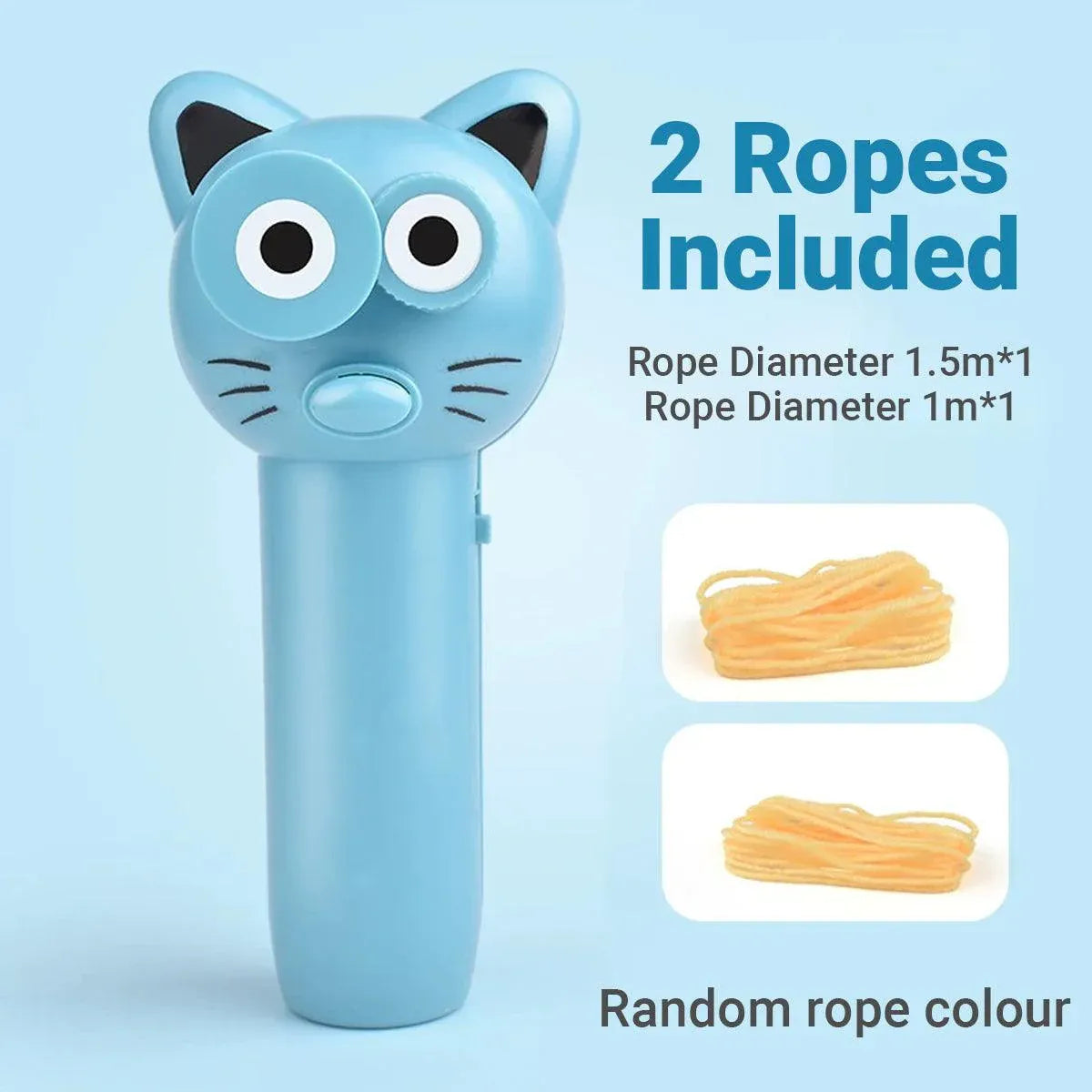 Battery-Powered Cat Rope Launcher Toy - Pink