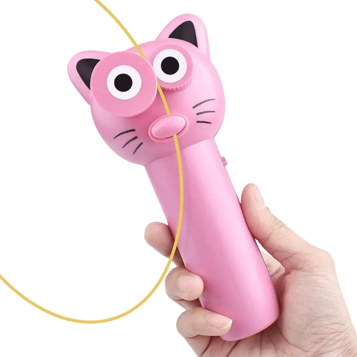 Battery-Powered Cat Rope Launcher Toy - Pink