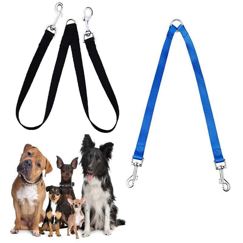 Two-Dog Nylon Leash Coupler - Red