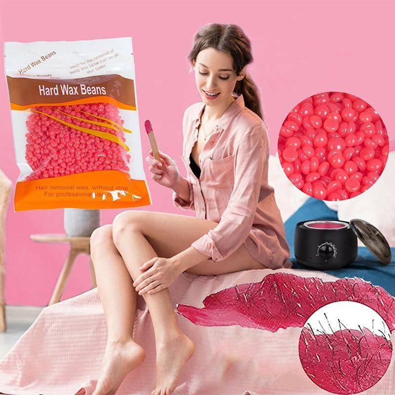 300G Hard Wax Bean No Strip No Pain Hot Film Body Waxing Hair Removal Depilatory - Rose — product photo 9