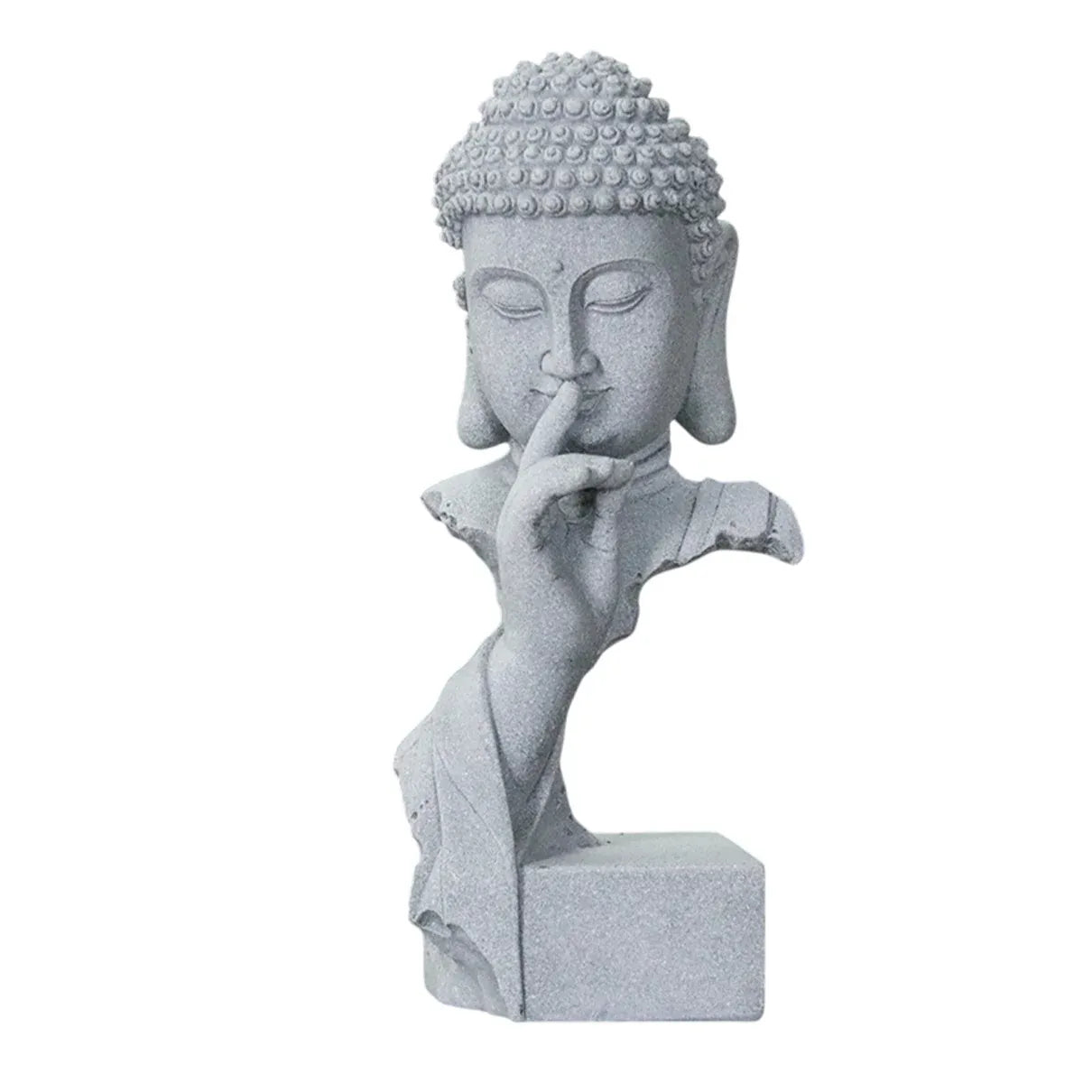 Sakyamuni Buddha Stone-Powder Ornament & Plant Holder - product image 2 of 13