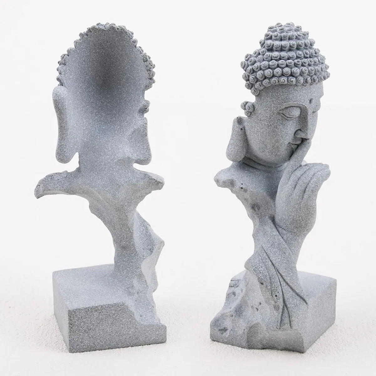 Sakyamuni Buddha Stone-Powder Ornament & Plant Holder - product image 4 of 13
