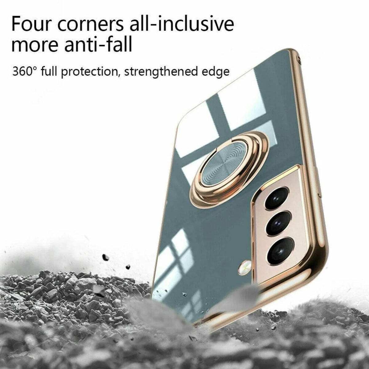 Magnetic Shockproof Ring Holder Case for Samsung Galaxy A53 – Pink