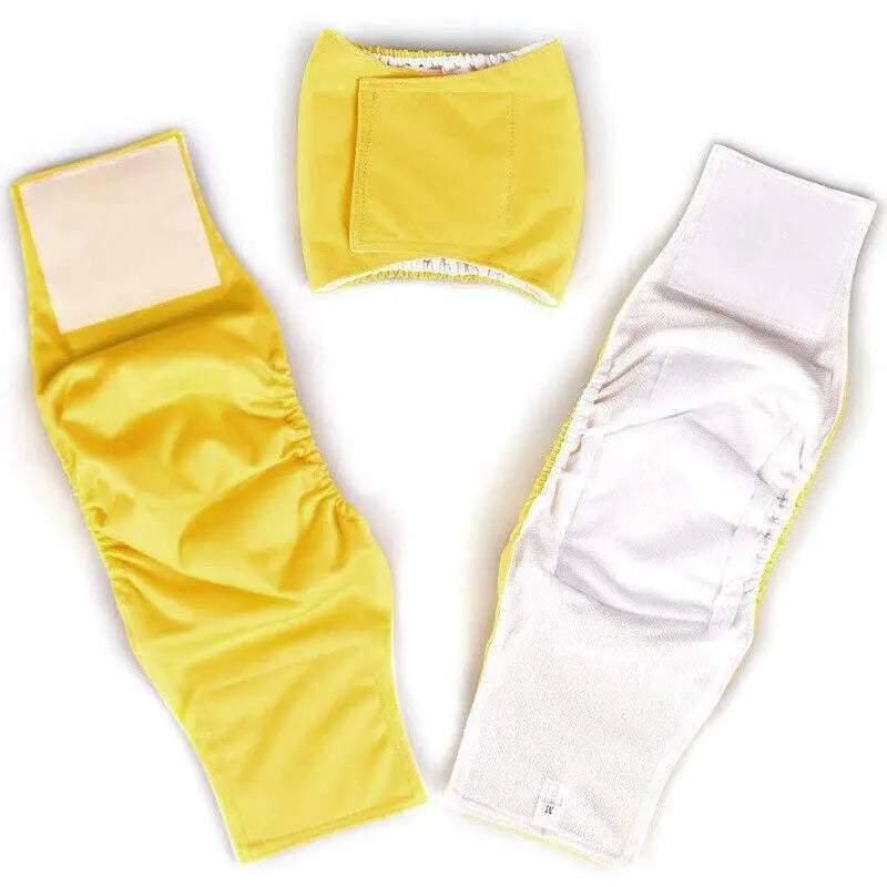 Washable Male Dog Belly Band Nappy Wrap - Small, Grey, Waist 32–41 cm