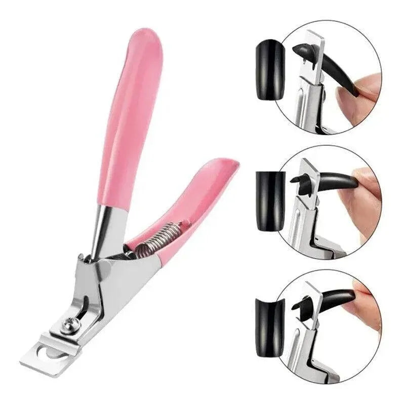 Acrylic Nail Tip Cutter False Nail Clipper U Shape Manicure Art Trimmer Tool - Black