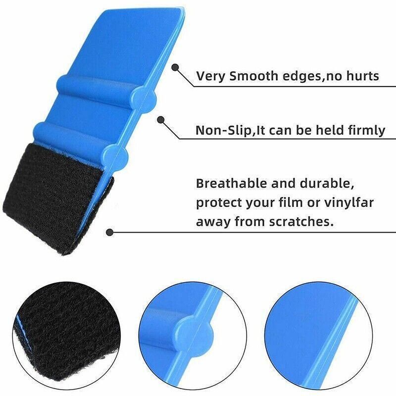 Felt Edge Squeegee For Decals Sticker Vinyl Sheet  Car Wrap Applicator Tool Blue — product image 6