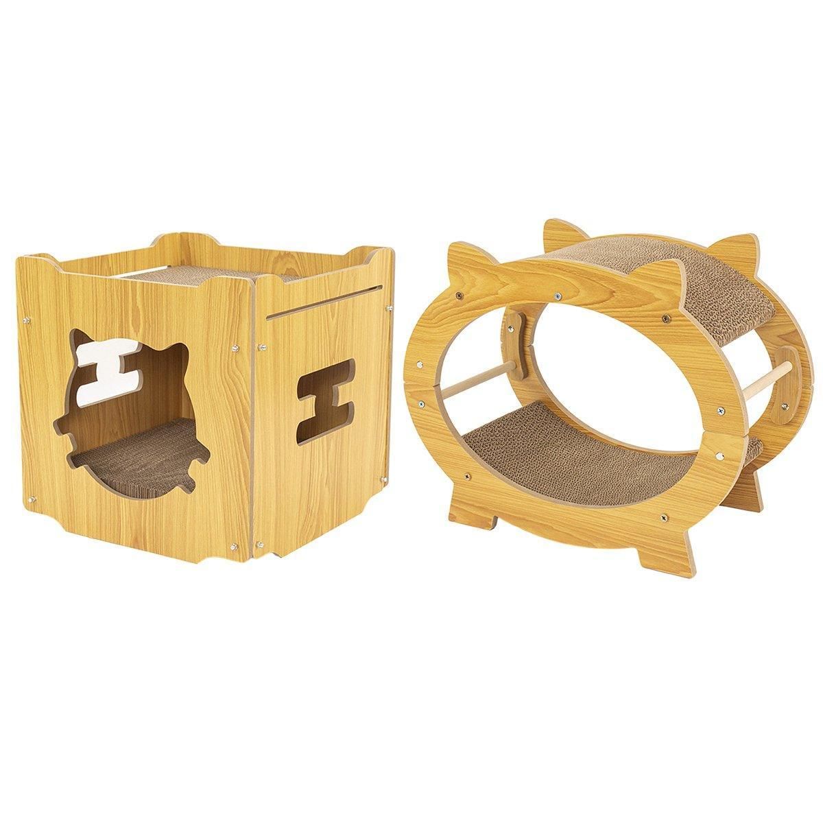Corrugated Cat Scratching Lounge Board - Square