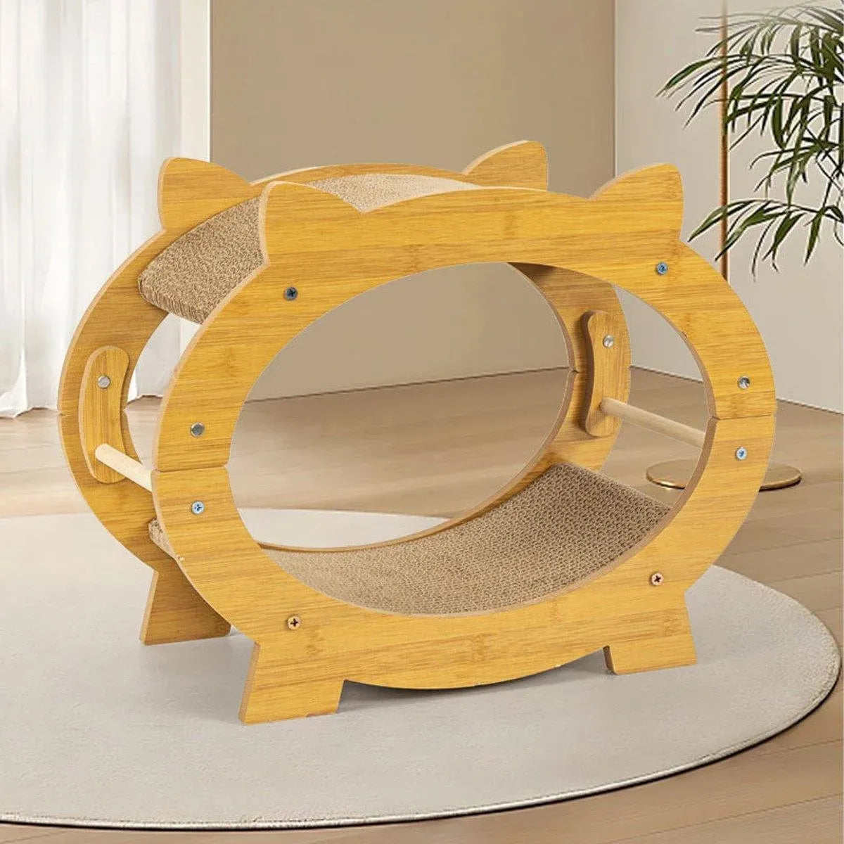 Corrugated Cat Scratching Lounge Board - Oval