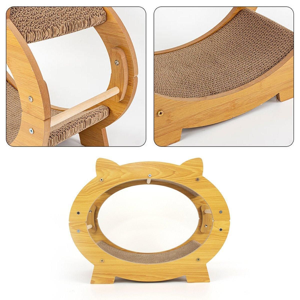 Corrugated Cat Scratching Lounge Board - Oval