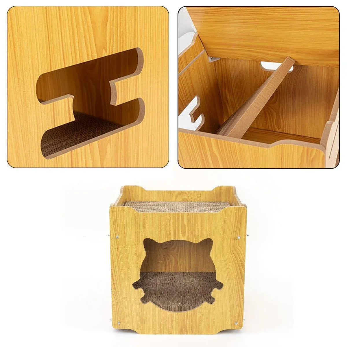Corrugated Cat Scratching Lounge Board - Oval