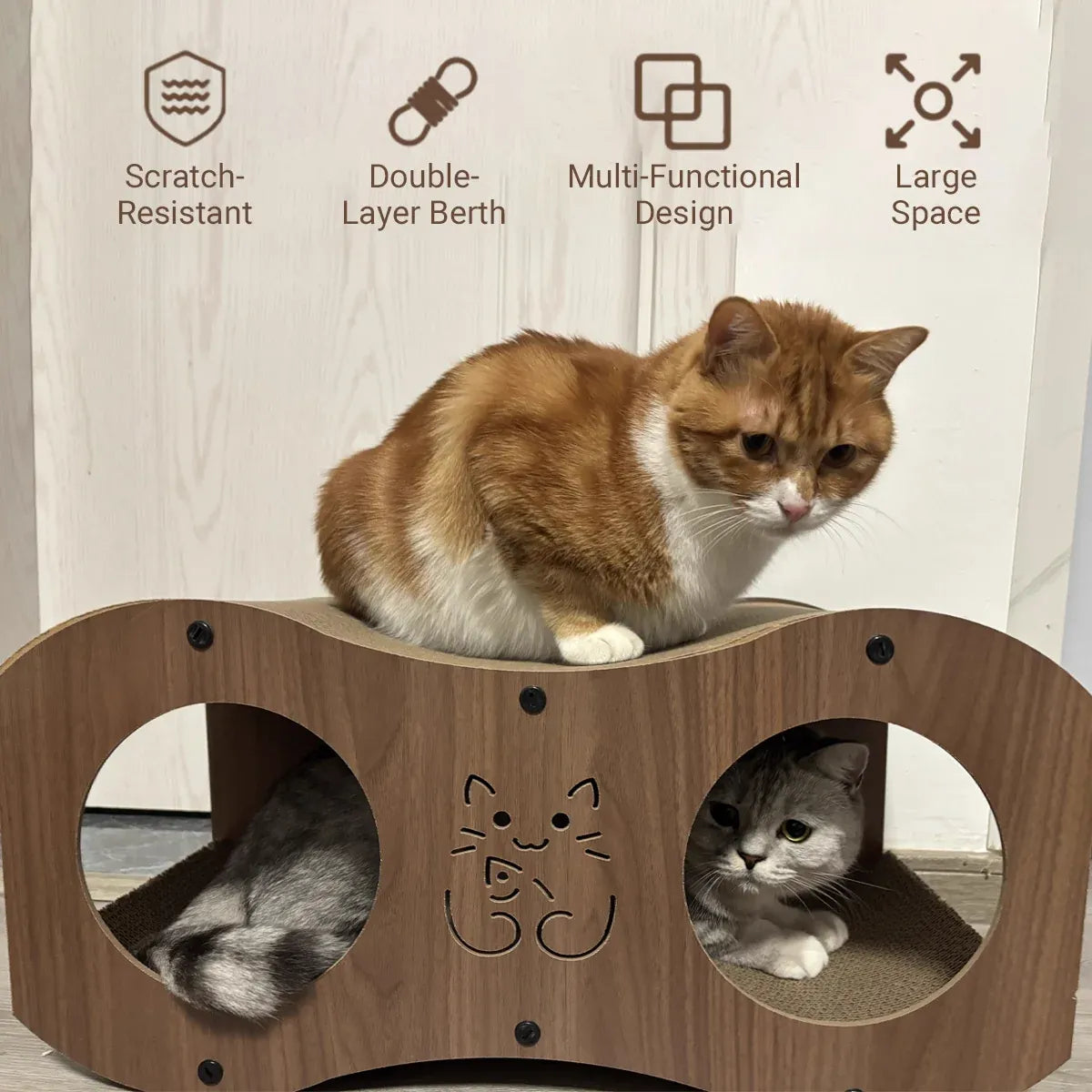 Cat Scratcher Lounge with Tunnel & Resting Pad - product photo 4 of 12