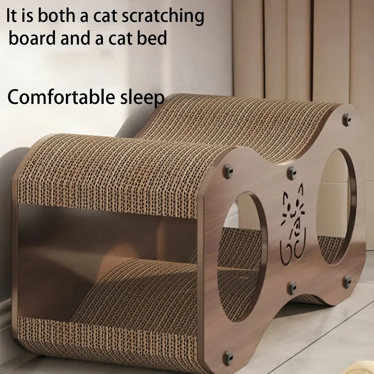 Cat Scratcher Lounge with Tunnel & Resting Pad - product photo 5 of 12