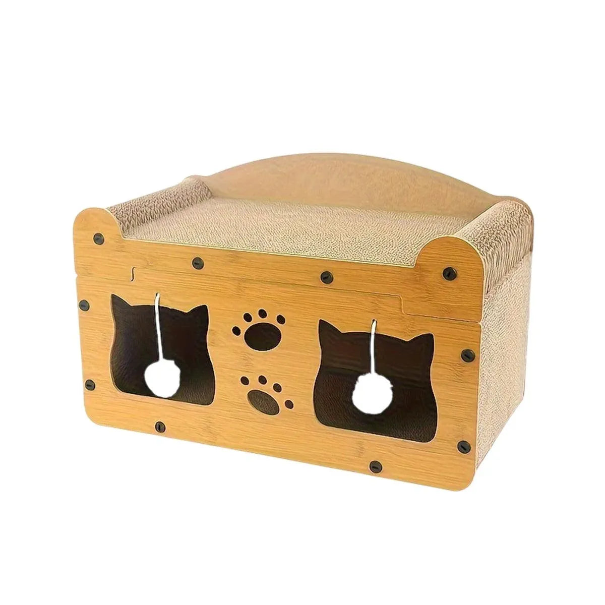 Cat Scratching Board & Lounge Bed with Resting Platform - product photo 2 of 13