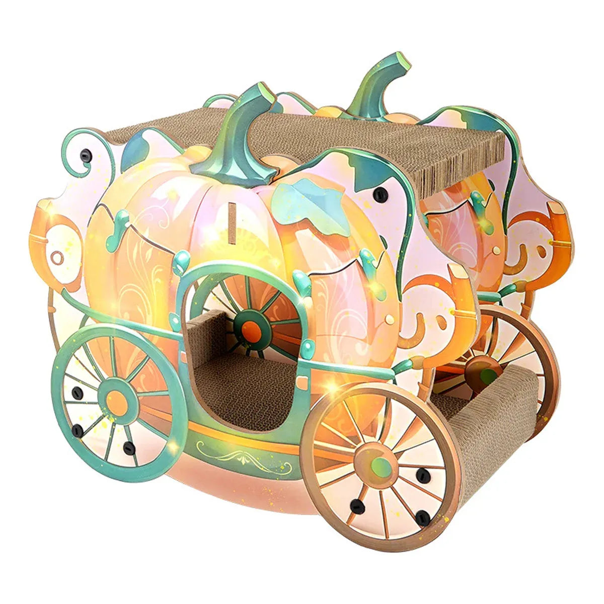 Pumpkin Cart Cat Scratcher & Bed - product photo 2 of 14