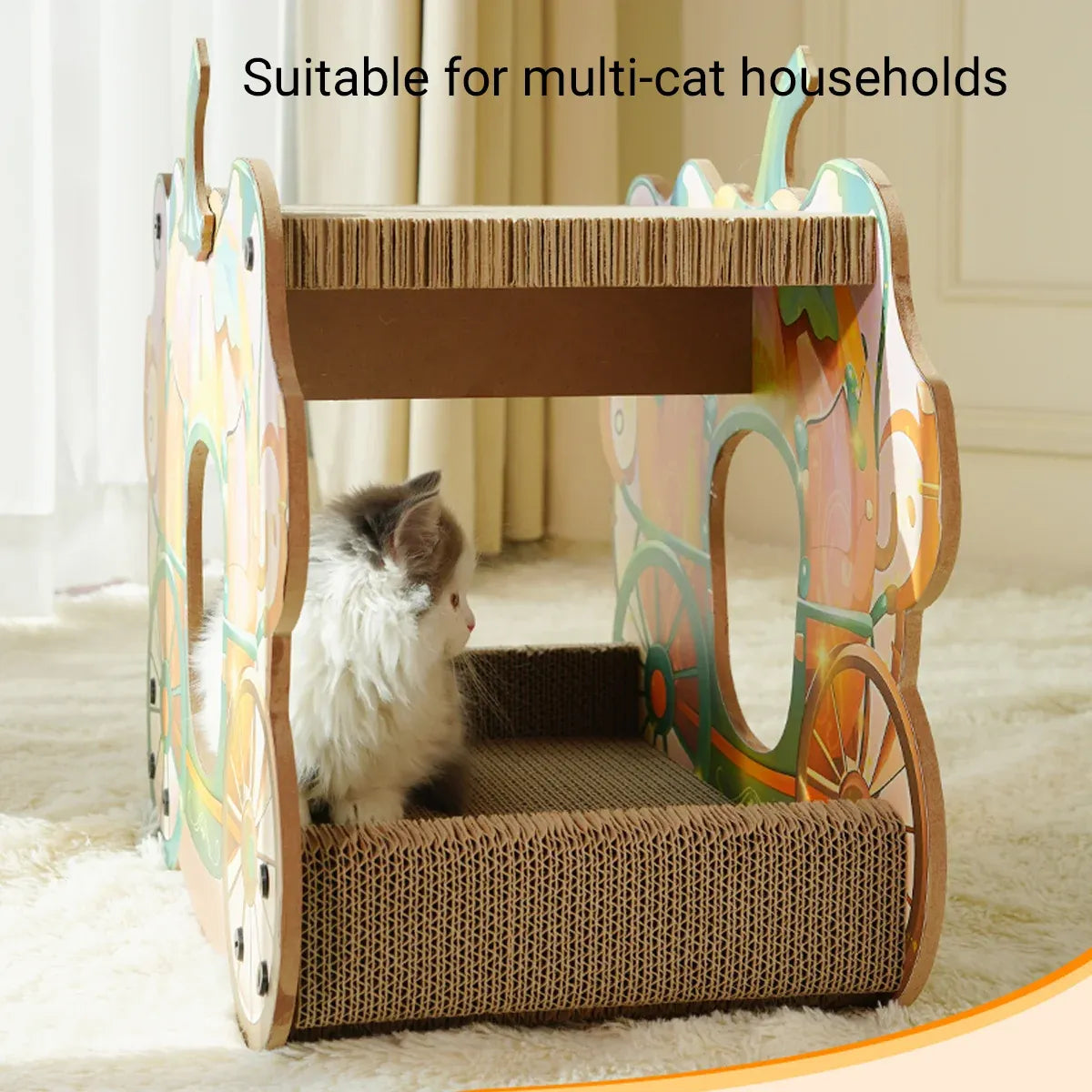 Pumpkin Cart Cat Scratcher & Bed - product photo 5 of 14