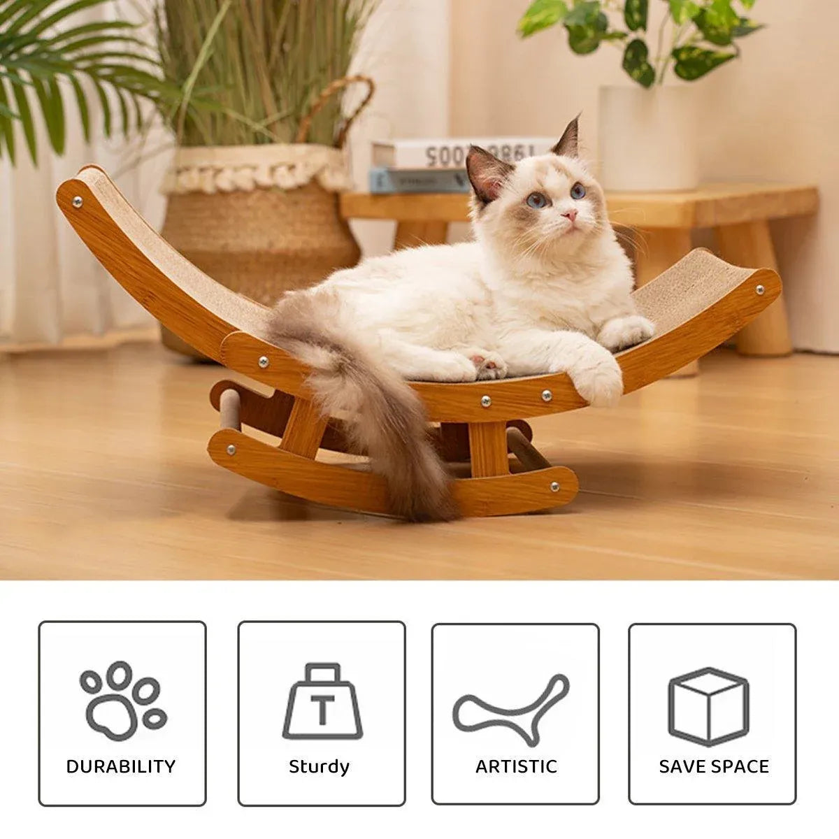 2-Pack Corrugated Cardboard Replacement Inserts for Cat Scratcher Bed - product photo 7 of 13