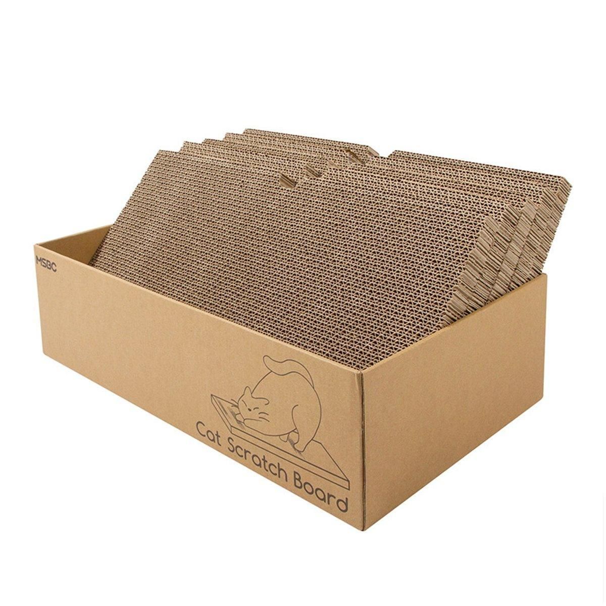 Corrugated Cardboard Cat Scratcher with Play Hole