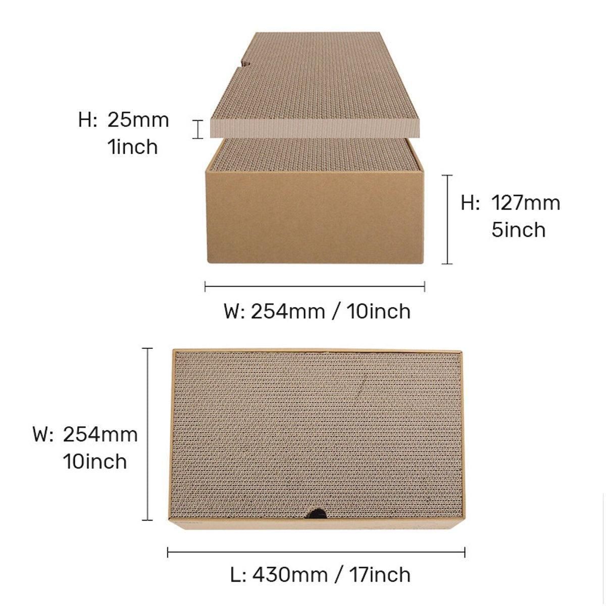 Corrugated Cardboard Cat Scratcher with Play Hole