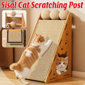 Wall-Mountable Sisal Cat Scratching Panel with Toy Balls - 57 cm
