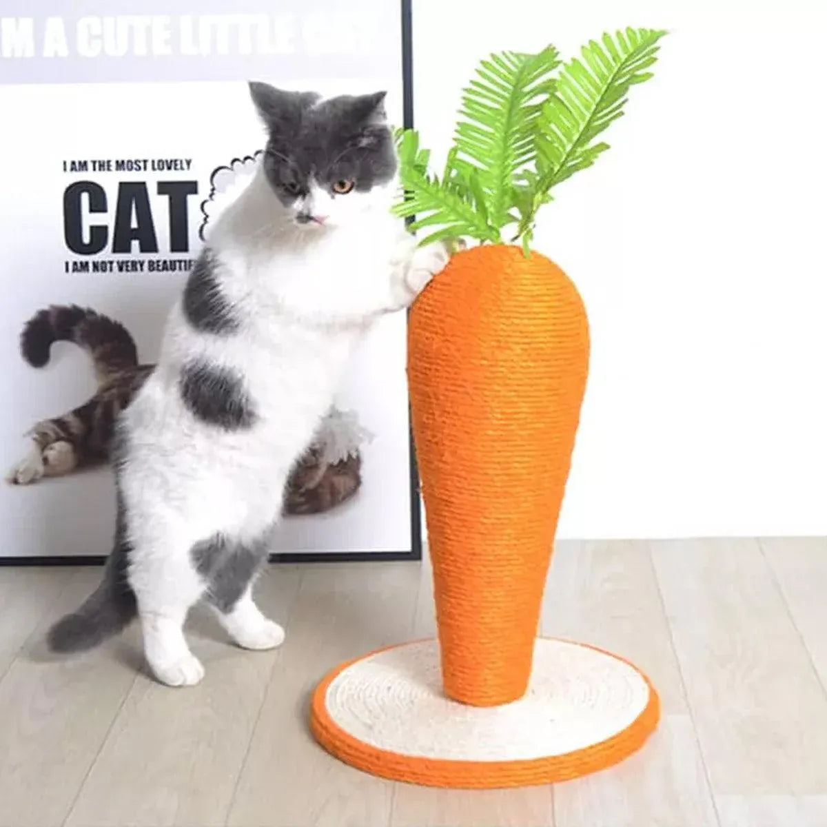 Carrot-Shaped Sisal Cat Scratching Post - product photo 6 of 13