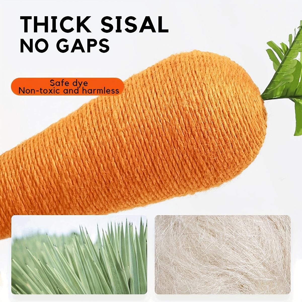 Carrot-Shaped Sisal Cat Scratching Post - product photo 7 of 13