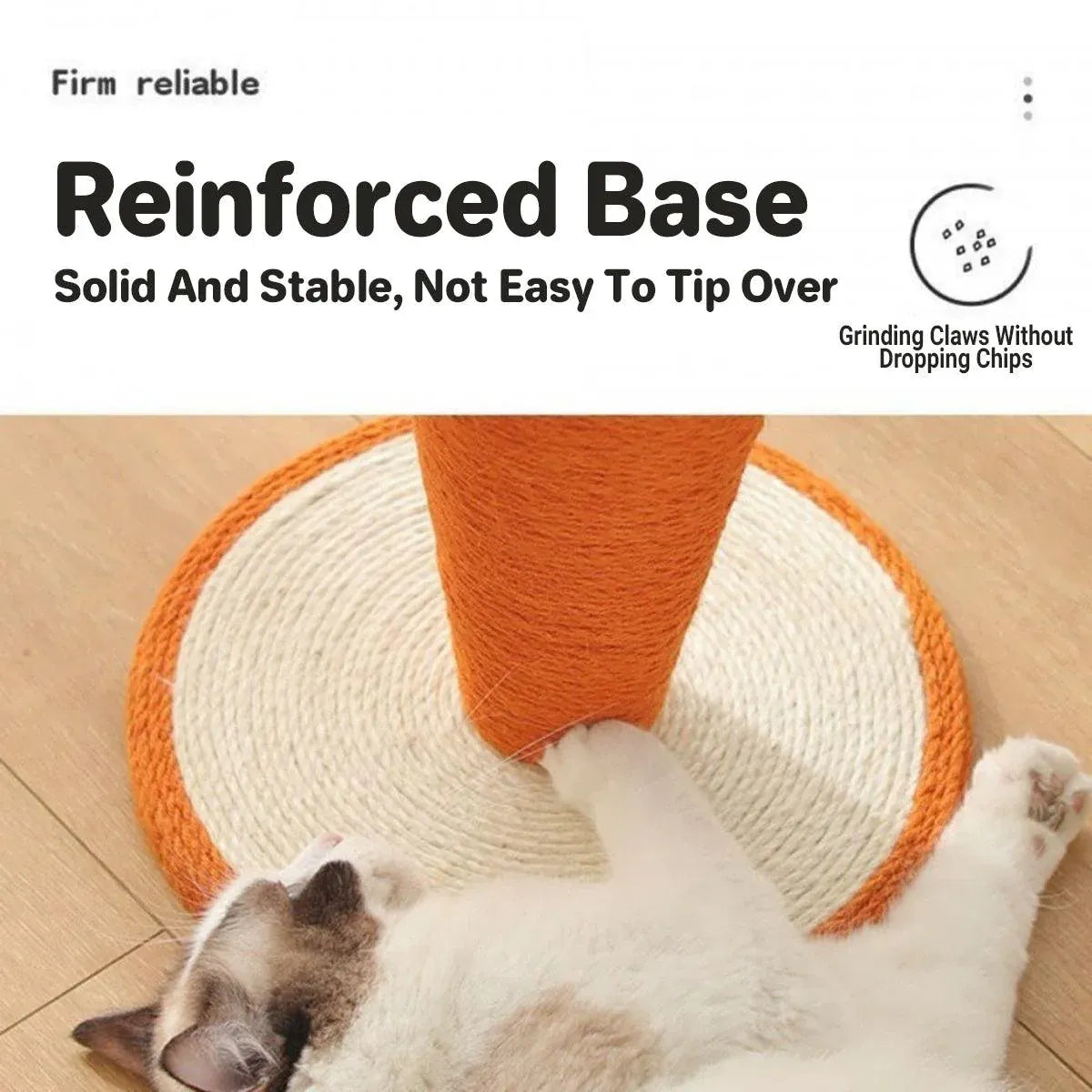 Carrot-Shaped Sisal Cat Scratching Post - product photo 10 of 13