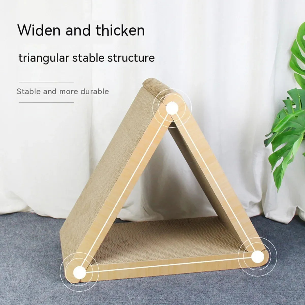 Triangular Corrugated Cardboard Cat Scratching Board