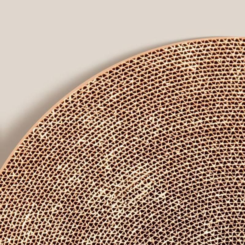Round Cardboard Cat Scratcher & Ball Track Lounge - White, 40 cm