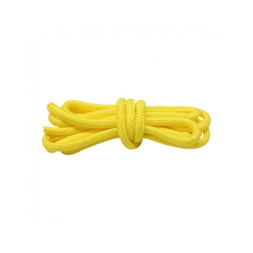 Shoelaces Colorful Coloured Flat Round Oval Bootlace Sneaker Shoe Laces - Round-Yellow