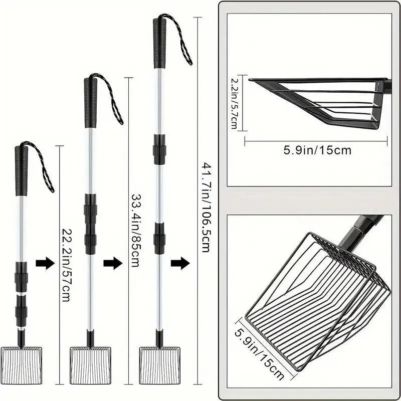 3in1 Chicken Coop Cleaning Scoop Poop Picker Tool for Waste Removal Durable Use — product photo 3