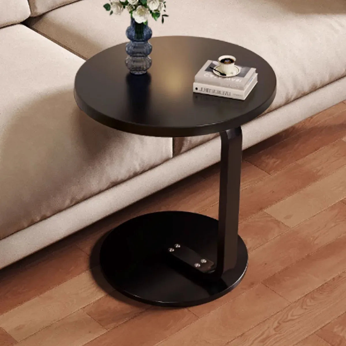 Small Round Coffee Table Simple Sofa Side Table Compact Modern Home Furniture