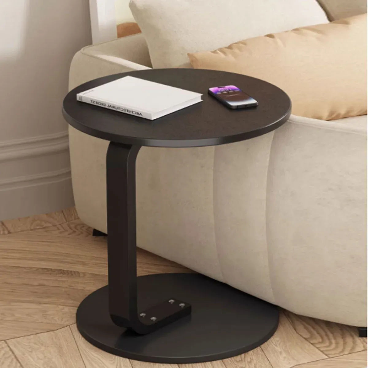 Small Round Coffee Table Simple Sofa Side Table Compact Modern Home Furniture