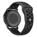 22mm 20mm Silicone Sports Watch Band for Samsung Huawei Huami Two-Tone Strap - 22mm-Black