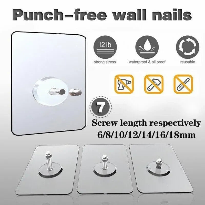 10X Punch-Free Adhesive Wall Hanging Hooks - 16mm — product image 2 of 15